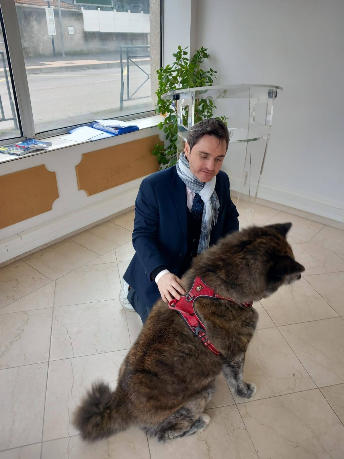 Jérôme Lauzel avec les chiens